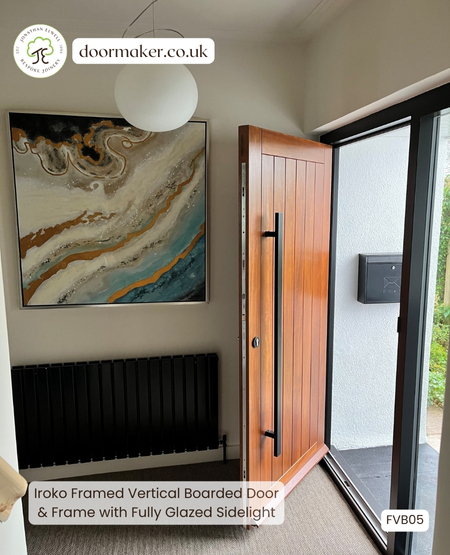 iroko entrance door made to measure